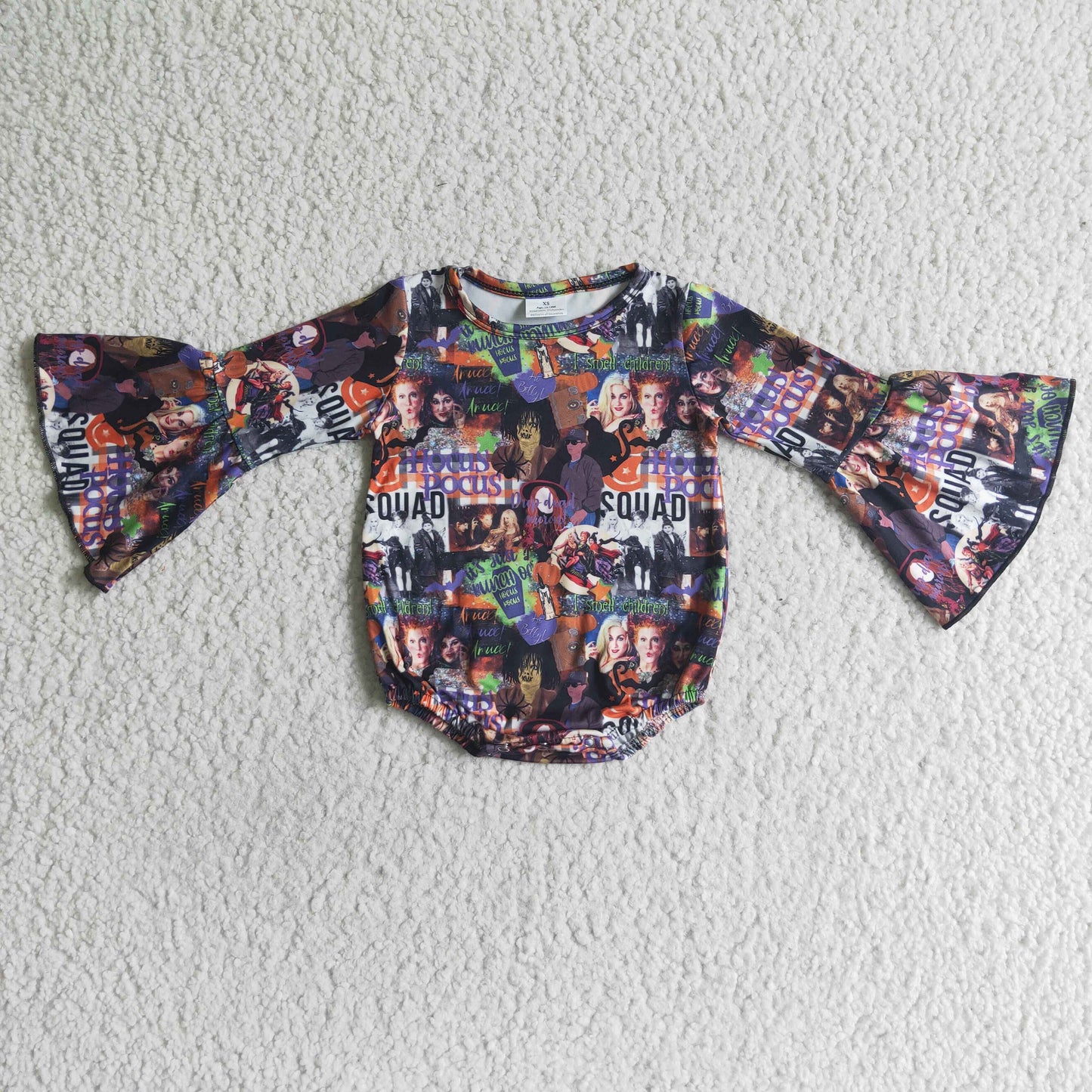 RTS 0714 cartoon game flare sleeve western film girl romper clothes