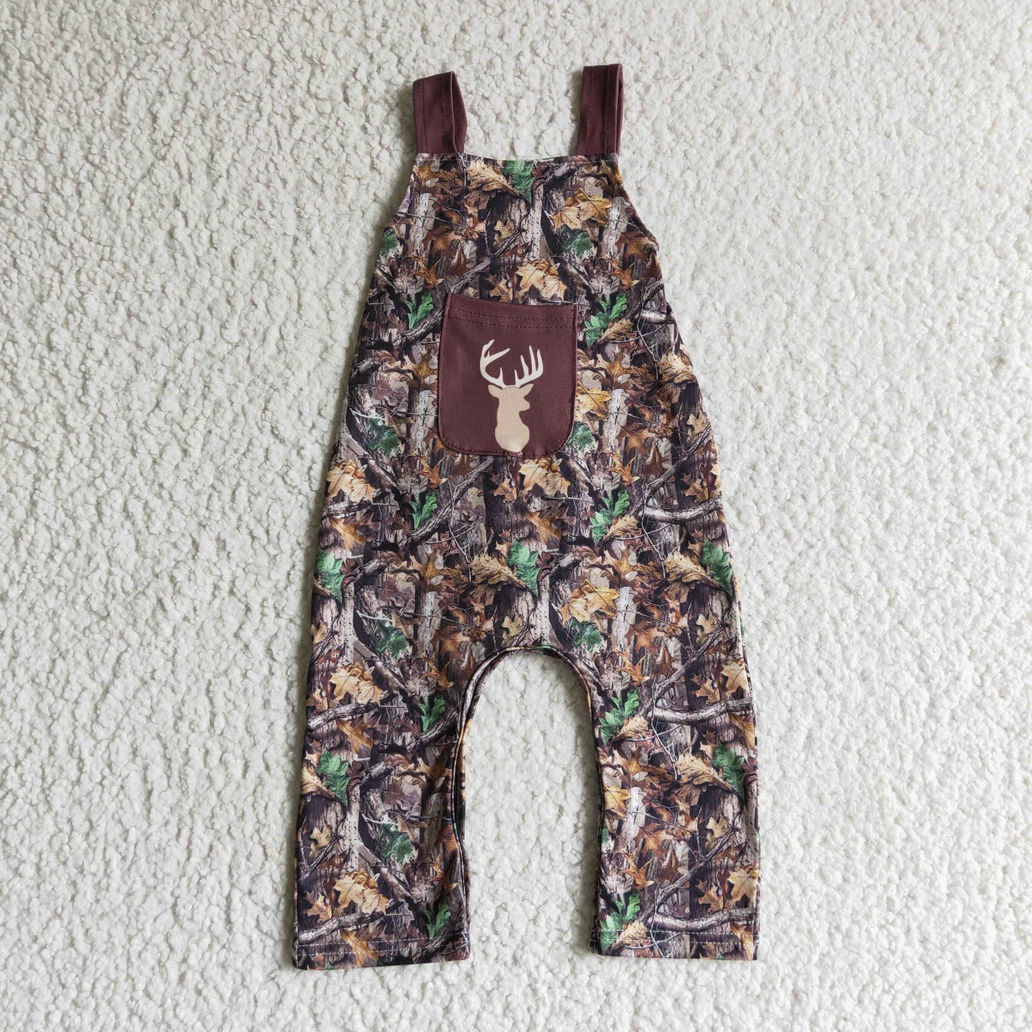 1005 RTS Christmas camo short sleeve girl overall jumpsuit