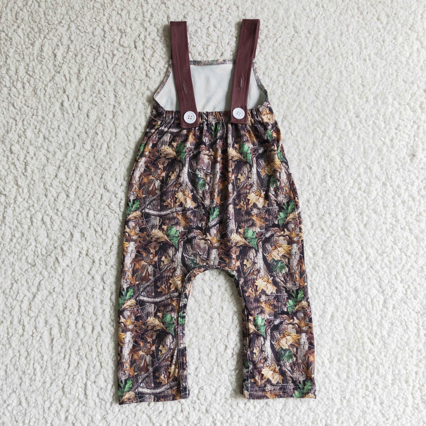 1005 RTS Christmas camo short sleeve girl overall jumpsuit