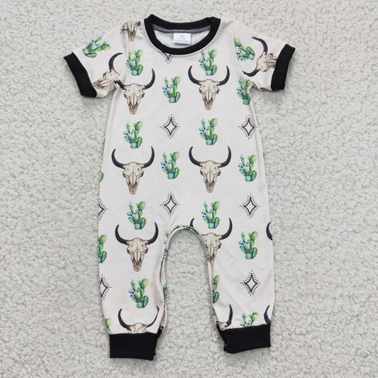 SR0144 short sleeve western cactus boy romper 20230102 RTS