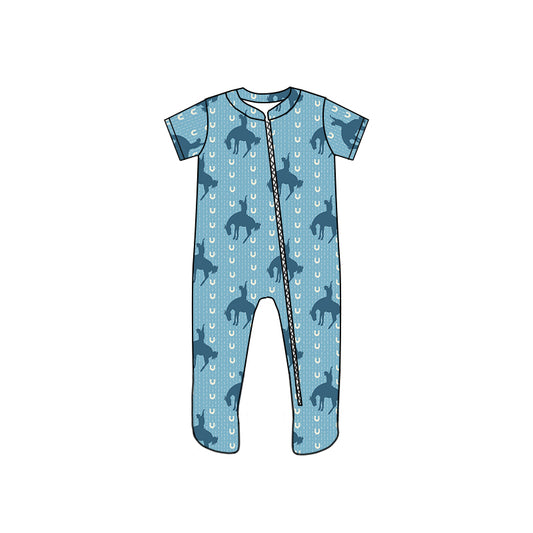 SR0181 preorder western short sleeve boy sleep romper 1123