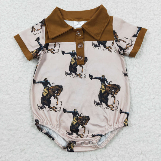 SR0222 western horse short sleeve boy romper 20230406 RTS