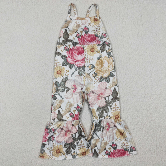 SR0248  flower short  sleeve girl jumpsuit overall  20230322 RTS