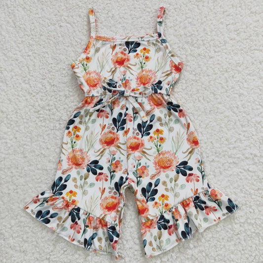 SR0250 spring flower short sleeve girl jumpsuit overall  20230314 rts