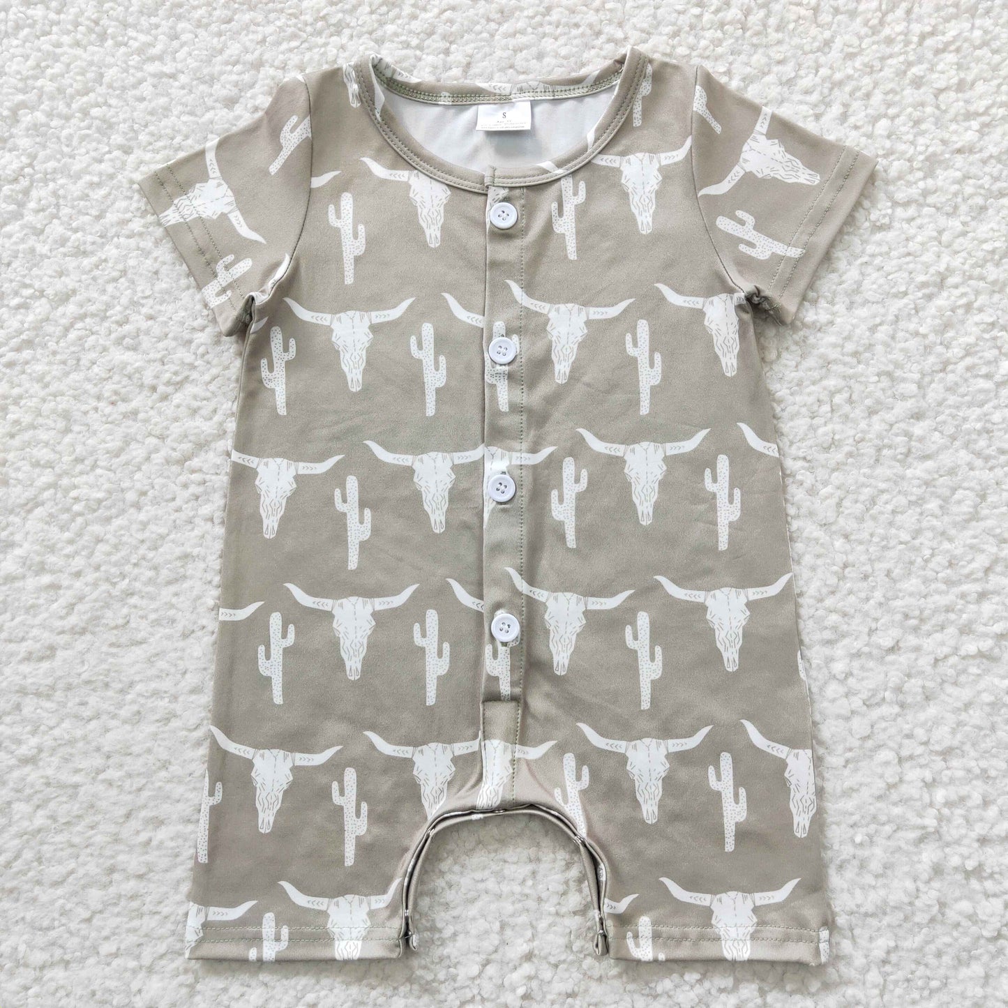 SR0258  western cow short sleeve kids boy girl Baby romper 20230410 RTS