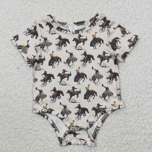 SR0306 short sleeve western hunting rodeo boy girl romper 20230327