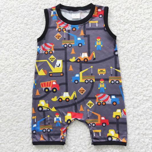 SR0341 short sleeve digger boy bubble romper 20230417 RTS