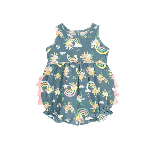 SR0343 short sleeve rainbow bubble romper preorder