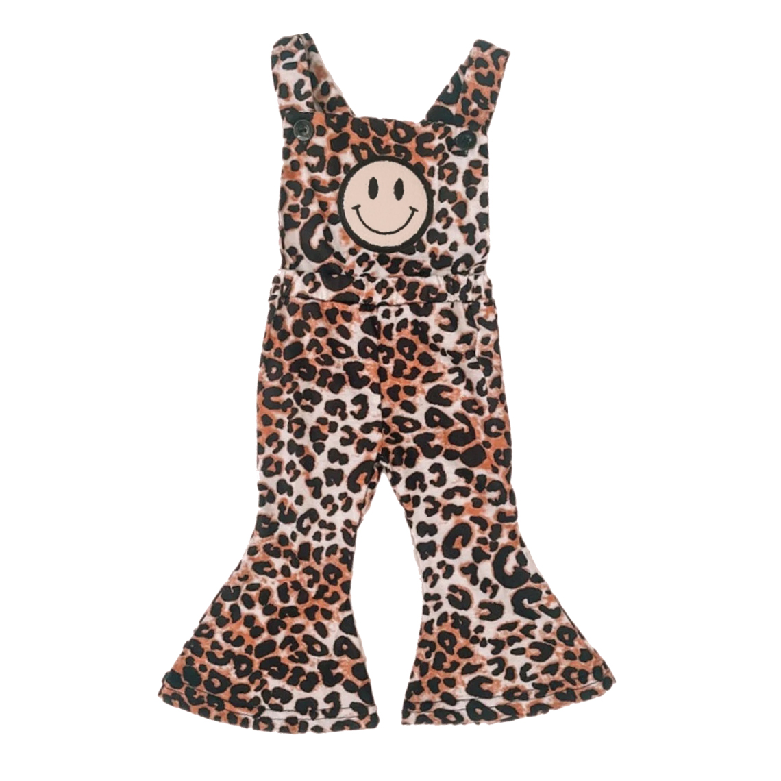 SR0363 preorder leopard smile short sleeve girl jumpsuit overall 20230318