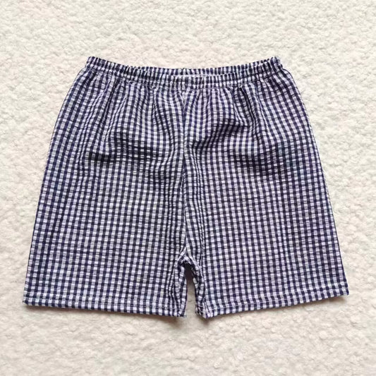 SS0075 boy seersucker blue summer shorts 20230330 RTS