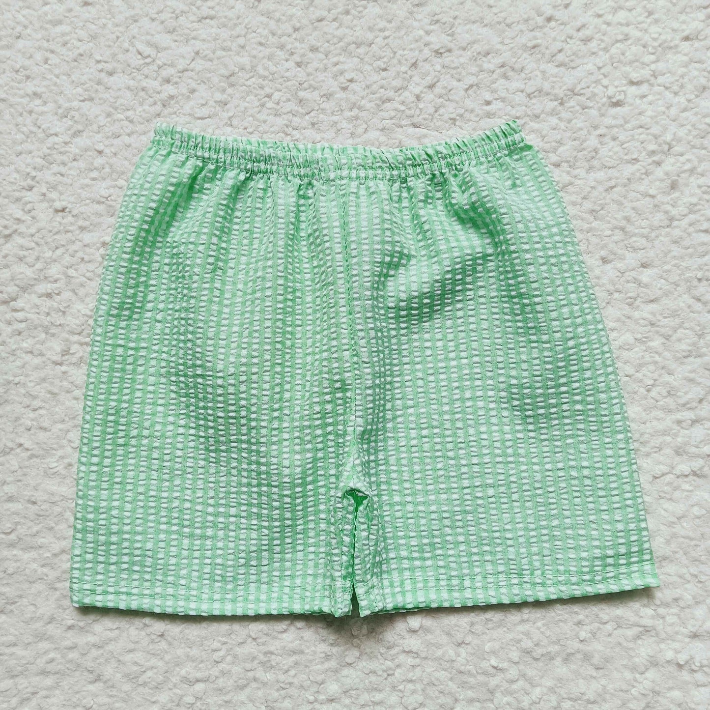 SS0078 boy seersucker green summer shorts preorder 20230330 RTS