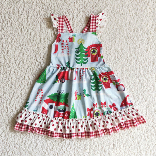 promotion GSD0145 christmas tree short sleeve Lace dress RTS 202407