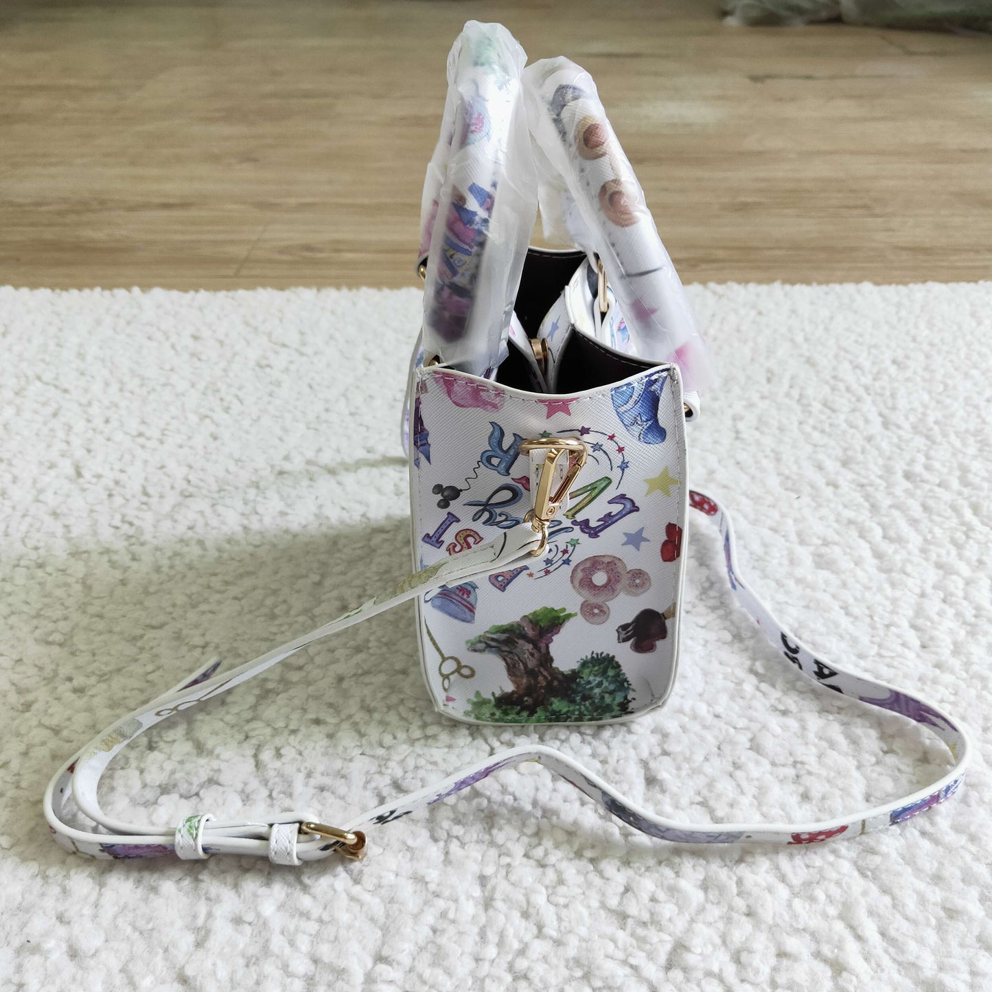 RTS 13.5CM*9CM*14CM baby Bag cartoon mouse castle coffee bag 0702
