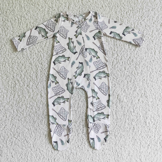 PROMOTION PRICE  LR0100 RTS fish net long sleeve zipper baby boy girl romper