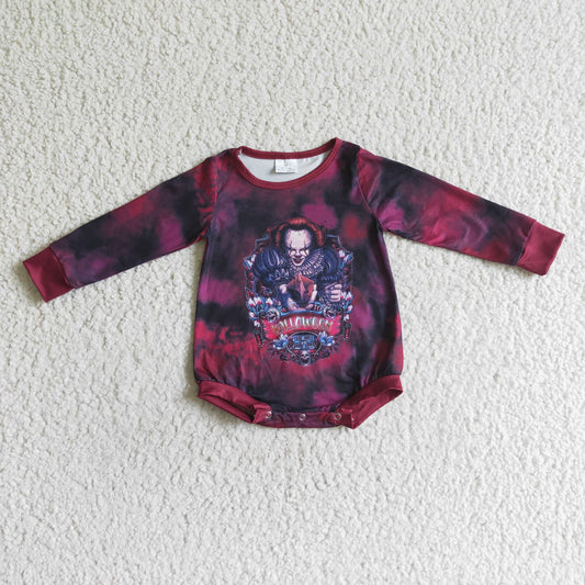 Clawn hallloween long sleeve baby girl BOY bubble romper 0810 RTS