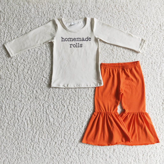 0927 RTS home made rolls long sleeve girl outfit GLP0217