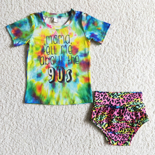 mama tell me about the gos colorful top summer boy clothes set short sleeve bommies set 0318