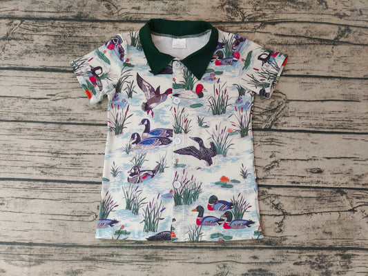 BT01 short sleeve western duck top button boy shirt preorder 20230111