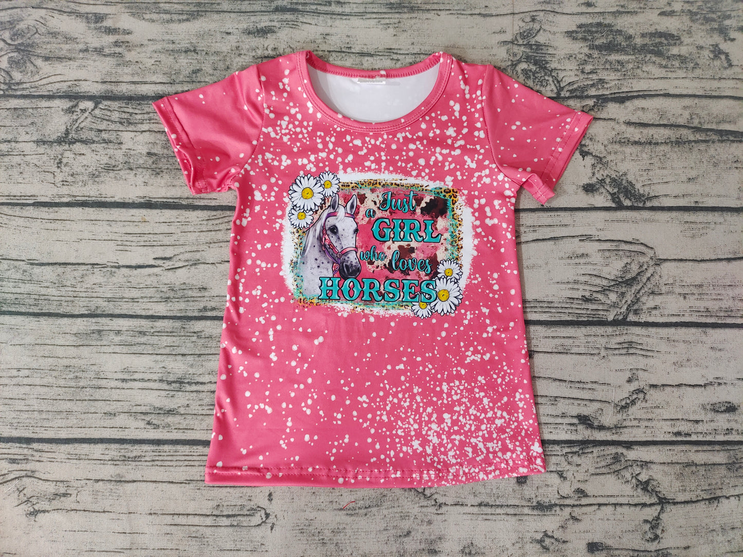 GT0 short sleeve pink horse girl top pullover shirt preorder 1220