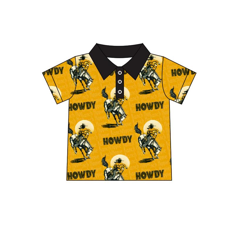 BT0151 short sleeve western cow button boy shirt preorder 1121 preorder