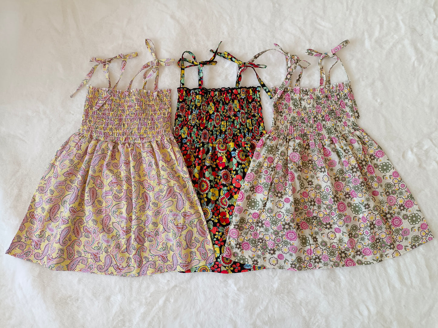 GSD0372 Smock Dress summer strapless tube top dress paisley flower girl dress 20230518