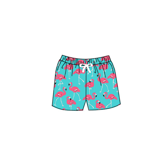 S0088 flamingo boy swimming trunks custom MOQ:5