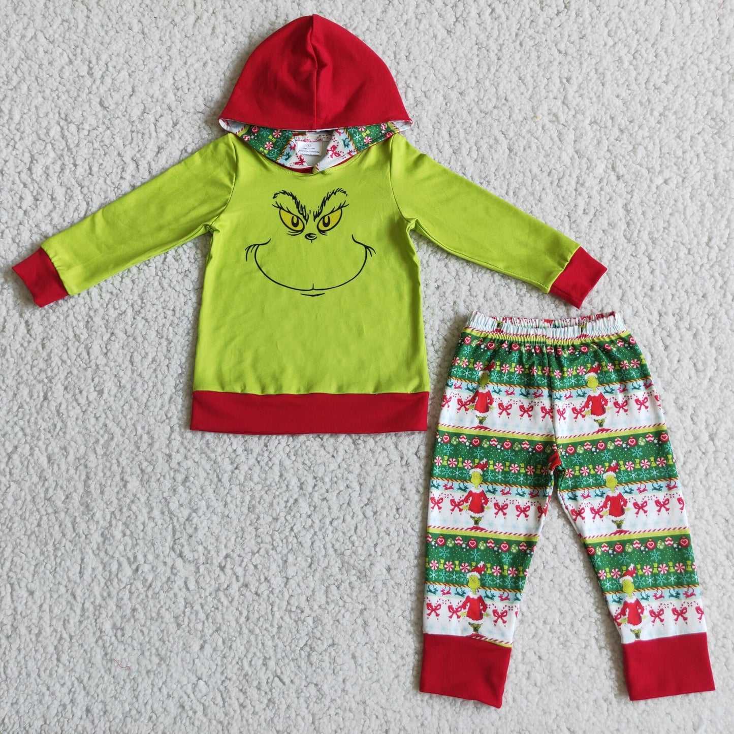 promotion Christmas Green Cartoon long sleeve Hoodie outfit