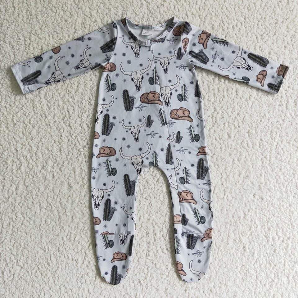 cow baby boy long sleeve girl romper 1008